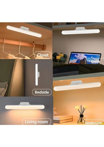 Şarjlı LED Işık Manyetik Dönerli USB Lambası Dokunmatik Sensör Tuvalet Masası & Banyo Aydınlatması