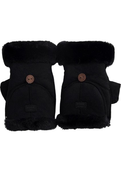 Kadife Isıtmalı Yarım Parmaklı Eldiven (Yurt Dışından)