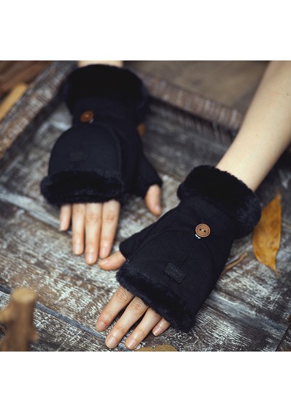 Kadife Isıtmalı Yarım Parmaklı Eldiven (Yurt Dışından) modelleri