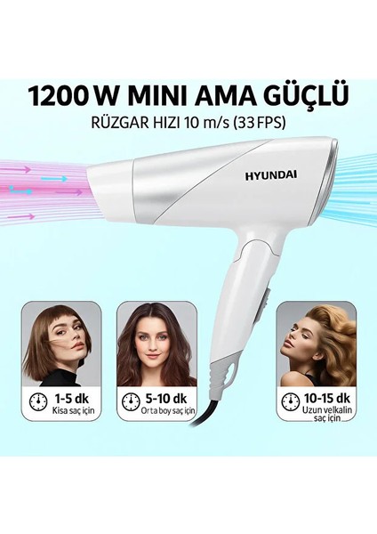 1200W Güçlü ve Katlanabilir Seyahat Tipi Saç Kurutma Makinesi fırsatları