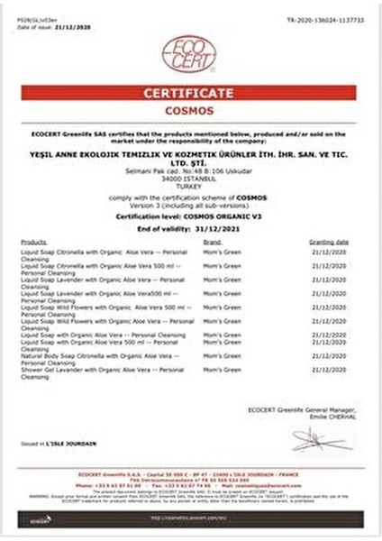 Organik Sertifikalı Sıvı Sabun Lavanta Ferahlatıcı Etki 500 ml fırsatları
