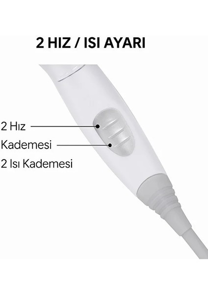 1200W Güçlü ve Katlanabilir Seyahat Tipi Saç Kurutma Makinesi