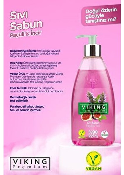 Sıvı Sabun Paçuli ve İncir Kokusuyla %98 Doğal 500 ml x 2 Adet Vegan Ürün fırsatları