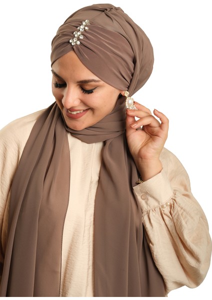 Vizon Arkadan Bağlamalı Şal Şifon Pileli Taşlı Elişi Işlemeli 1840_10 modelleri