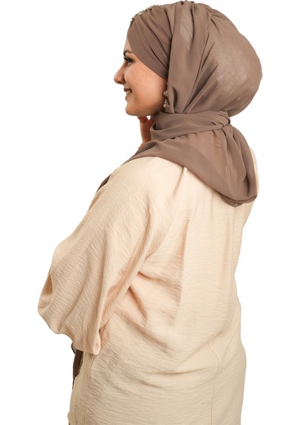 Vizon Arkadan Bağlamalı Şal Şifon Pileli Taşlı Elişi Işlemeli 1840_10 fırsatları