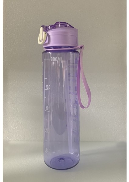 Mor, Şeffaf Pipetli Matara – 900 Ml, Sızdırmaz Kapaklı Suluk