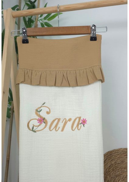 Müslin Yeni Doğan 4katlı Organik %100PAMUK Kişiye Özgü Nakışlı Hastane Çıkış Seti (Papatya Model-13) fırsatları