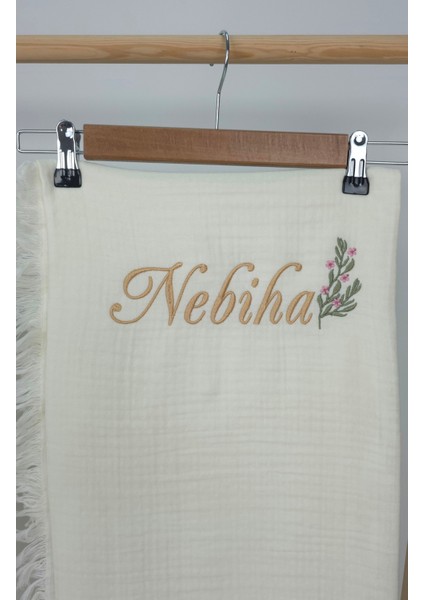 Müslin Yeni Doğan 4katlı Organik %100PAMUK Kişiye Özgü Nakışlı Hastane Çıkış Seti (Dallı Papatya) fırsatları