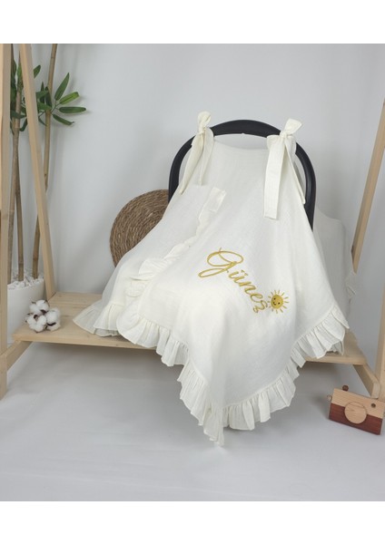 Müslin Yeni Doğan 4katlı Organik %100PAMUK Kişiye Özgü Nakışlı Hastane Çıkış Seti (Güneş Model-2) fiyatları