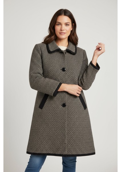 Kadın Önü Düğmeli Cepli Yakalı Kalın Triko Hırka fiyatları