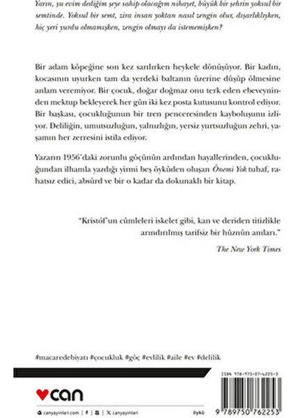 Önemi Yok - Ágota Kristóf modelleri