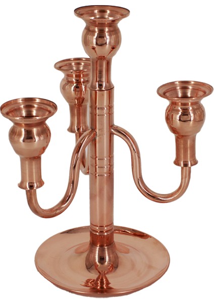 Vintage Kırmızı 4lü Şamdan MUM HEDİYELİ TURNA2612-1