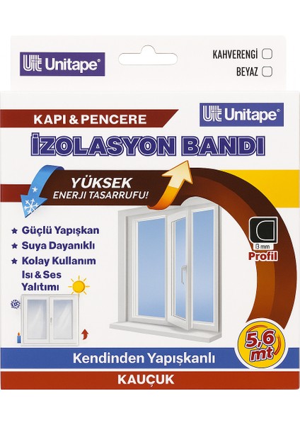 Kapı & Pencere Izolasyon Bandı 5.6 mt – Yüksek Enerji Tasarrufu - Kahverengi modelleri