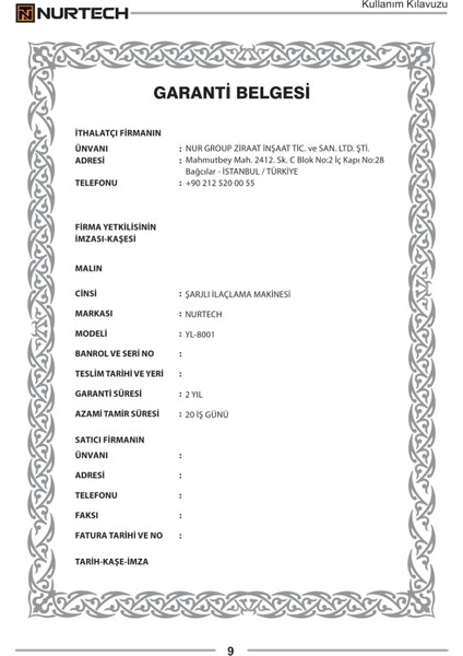 16 Litre Akülü Şarjlı Sırt Ilaçlama Pompası YL-8001 fiyatları