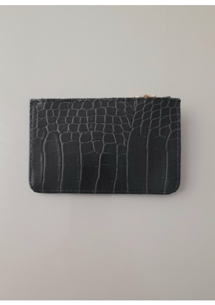 Gri Renk Kroko Desen Fermuar Cep Bölümlü Kadın Kartlık-Cüzdan (Kutulu Gönderim) fiyatları