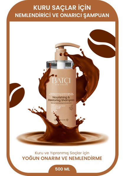 Kuru ve Yıpranmış Saçlar Için Nourishing & Restoring Keratin, Kolajen Içerikli Şampuan 500 ml modelleri
