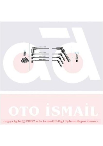 7816 - Buji Kablosu Takımı Opel Corsa B-Combo B 93 00 1.2-1.4i C12NZ-12NZ-C14NZ