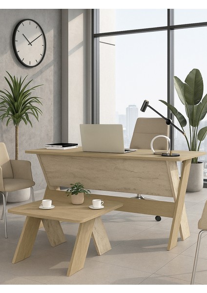 Sora Ofis Masası Çalışma Masası Rota - Traverten fırsatları