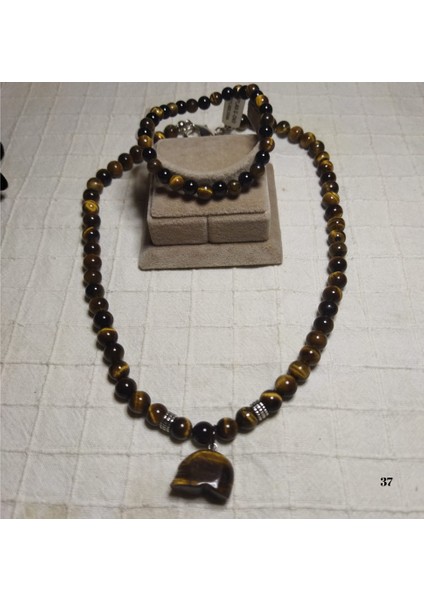 Reina Del Corazen Doğal Kaplan Gözü Taşı Antik Kolye ve Bileklik– Otantik Tasarım, Tarihî Koruyucu Tılsım, Cesaret ve Özgüven Veren Takı Kolye Bileklik