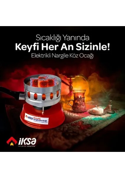 Yuvarlak Galvaniz Elektrikli Nargile Köz Ocağı
