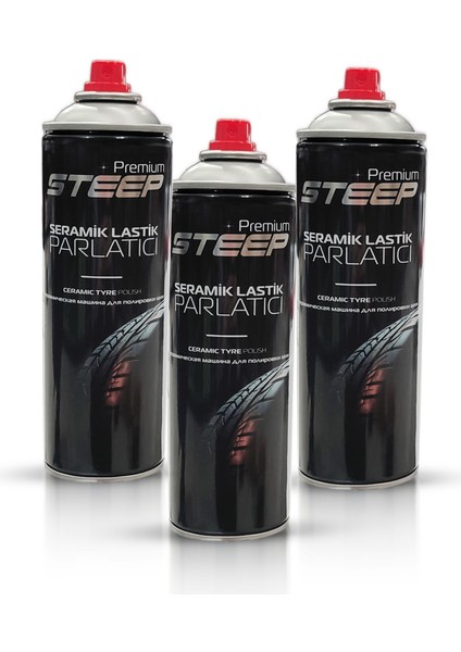 Seramik Lastik & Tampon Parlatıcı Sprey 3 Adet 500ML fırsatları