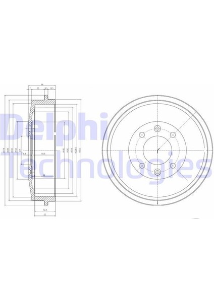 Delphı BF169 - Fren Kampanası Arka Cıtroen Berlingo. Berlingo Multispace. Xsara. Xsara Picasso. Zx / Peugeot 305. 3