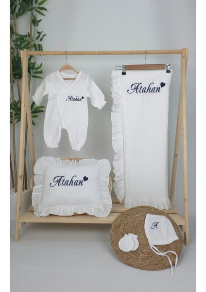 Müslin Yeni Doğan 2katlı Organik %100PAMUK Kişiye Özgü Nakışlı Hastane Çıkış Seti (Kalpli Model-2) fiyatları