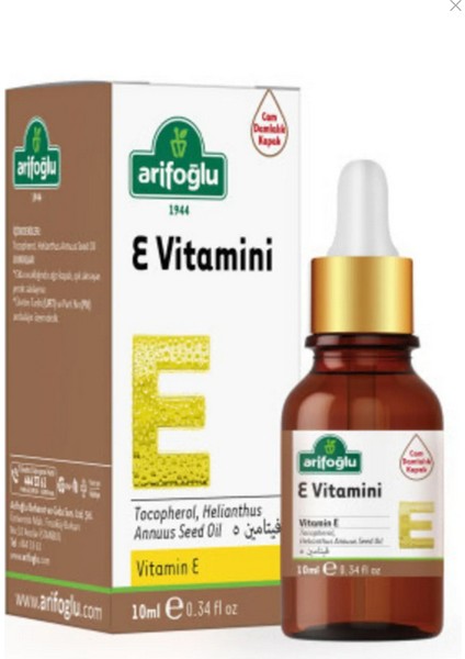 10 ml E Vitamini Sıvı Şişe - Doğal Alfa Tokoferol ile Cilt ve Saç Bakımı için Antioksidan Destek, Türkiye Menşeli indirimleri