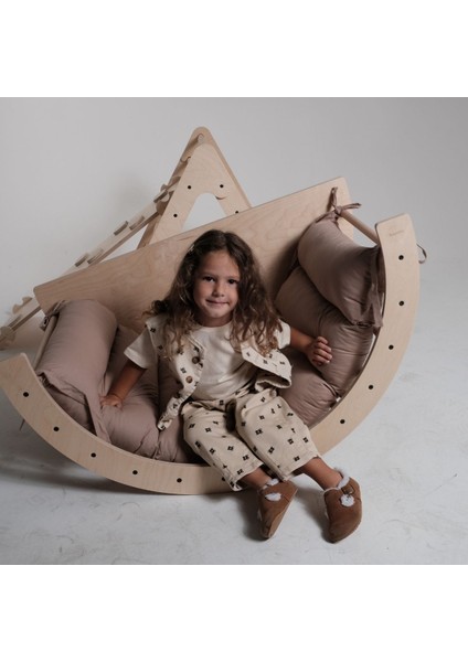 Çok Fonksiyonlu Kemer,büyük Pikler Halkası,sallanma Kemeri, Ekru Minderli fiyatları