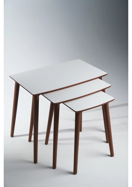 Istanbul 3'lü Zigon Sehpa %100 Mdf Beyaz fiyatları