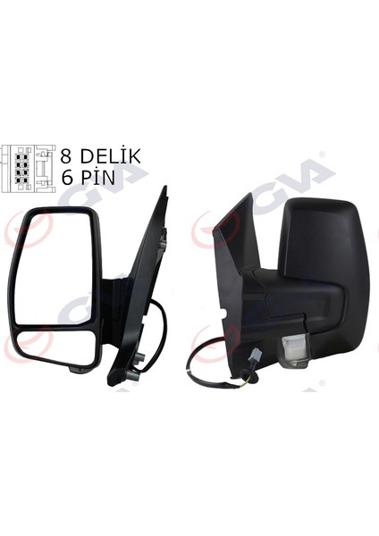 1032215 - Dış Dikiz Aynası Sol Transit Custom V362 12 17 Elektirikli Isıtmalı Sinyalli
