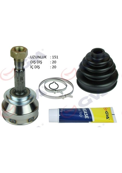 4424120K - Aks Kafası Dış Ön Fıat Uno 70 1.4i 94-00 20×20X43.1 151MM