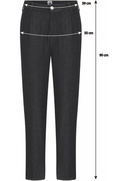 WILMA Slouchy Fit Siyah Kadın Jean Pantolon