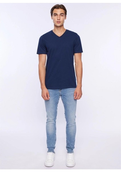 Normal Bel Skinny Fit Açık Indigo Erkek Denim Pantolon DT10352_ETHAN Skinny Fit Normal Bel