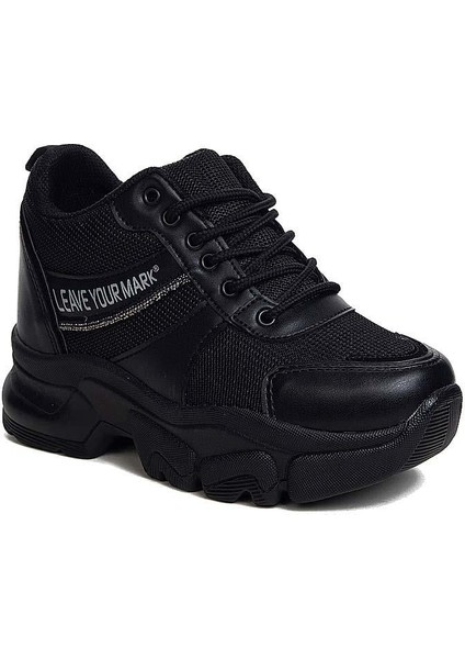 Zenne Gizli Feta 209 Anorak Siyah Ortopedik Spor Ayakkabı