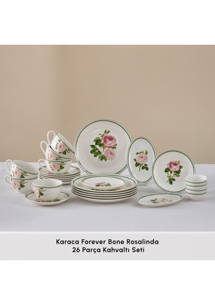 Forever Bone Rosalinda 26 Parça 6 Kişilik Kahvaltı Takımı modelleri