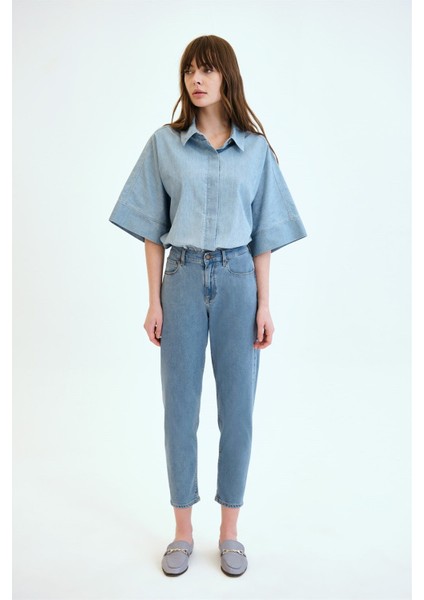 HOLLY Slim Ankle Fit Açık İndigo Kadın Jean Pantolon