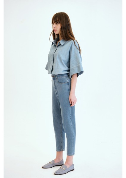 HOLLY Slim Ankle Fit Açık İndigo Kadın Jean Pantolon