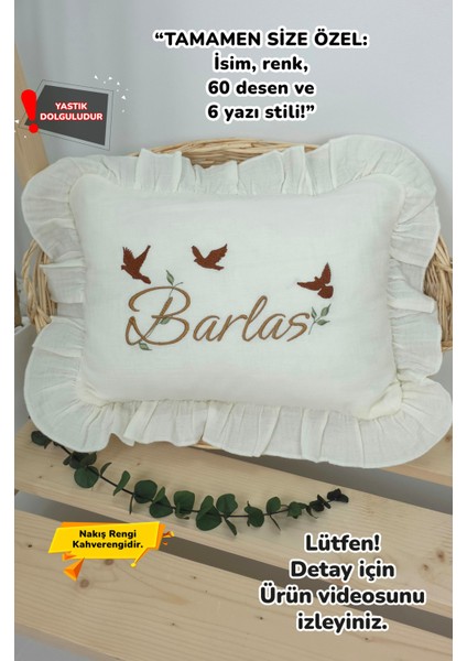 Müslin Yeni Doğan 4katlı Organik %100PAMUK Kişiye Özgü Nakışlı Hastane Çıkış Seti(3'lü Kelebk Model)