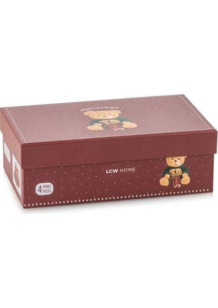 Ayı Teddy Baskılı 2 Kişilik Kahve Fincan Takımı (W5) fırsatları