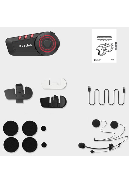 X08 İnterkom Bluetooth Motosiklet Kulaklık Kask Intercom Akıllı Telefon Destekli Sesli Yanıt modelleri