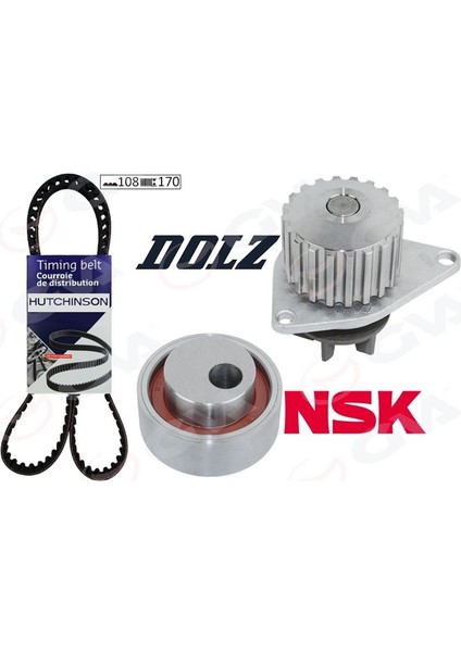 59WPK4314H - Devirdaimli Eksantrik Gergi Kiti 108×170 P106-206-306-307-405-PARTNER-BERLINGO-XSARA-SAXO 1.4 TU3JP