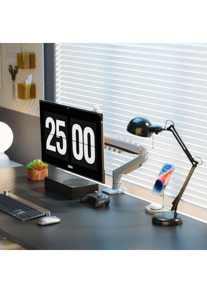 North Bayou Nb F80-XE Beyaz Tek Kol Amortisörlü Monitör Tutucu – 17"-30" Ekran fiyatları