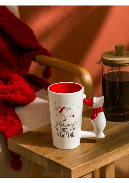 Yılbaşı Temalı Seramik Kupa 480 ml (W5)