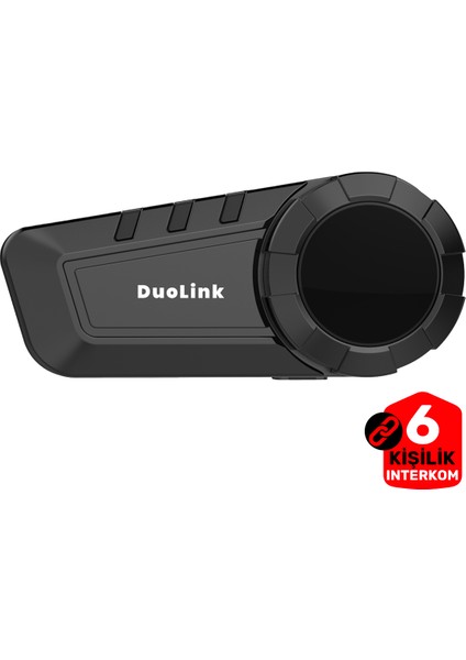 X06 Pro İnterkom Bluetooth 6 Kişi Grup Motosiklet Kulaklık Müzik Paylaşımı Kask Intercom Sesli Yanıt