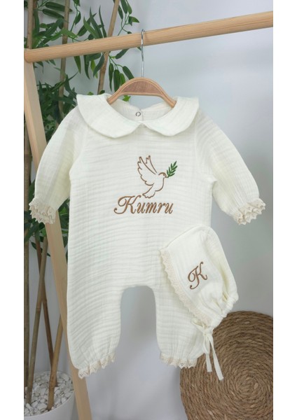 Müslin Yeni Doğan 4katlı Organik %100PAMUK Kişiye Özgü Nakışlı Hastane Çıkış Seti (Kuş Model-2) fiyatları