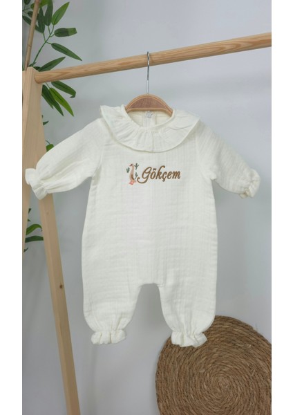 Müslin Yeni Doğan 4katlı Organik %100PAMUK Kişiye Özgü Nakışlı Hastane Çıkış Seti(Ördek Model-1) fiyatları