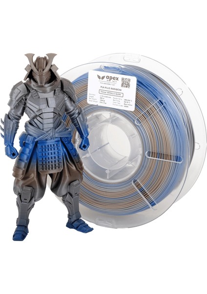 APEX3D Tech Rainbow Pla+ Filament -Metallıc Glory, 1kg, 1.75MM