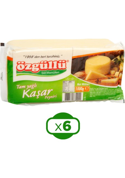 Kaşar Peyniri 1 kg x 6 Adet fiyatları