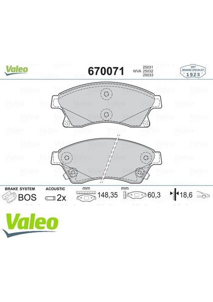9001047 - Ön Balata 15 Inc Astra J 1.3 Cdtı-1.4-1.4 Turbo-1.6 1.7 Cdti 2.0cdti 10 Aveo 11 Cruze 11